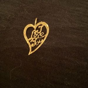 Gold Heart Pendant Necklace